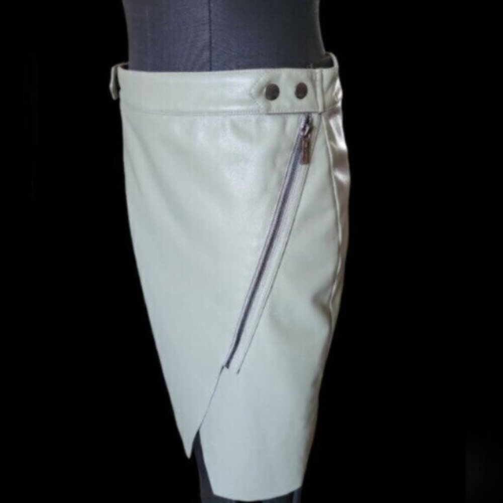 ESQUALO Faux Leather Pencil Skirt Sz 10 NWT - Picture 6 of 12